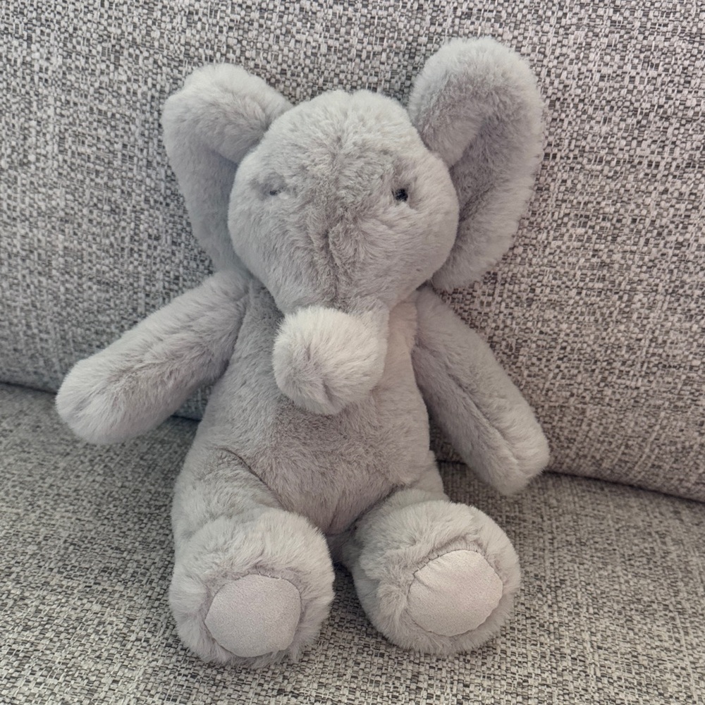 Pottery Barn Kids Plush Gray Elephant Toy